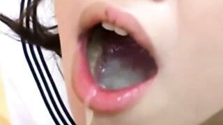 JAV Cum in Mouth