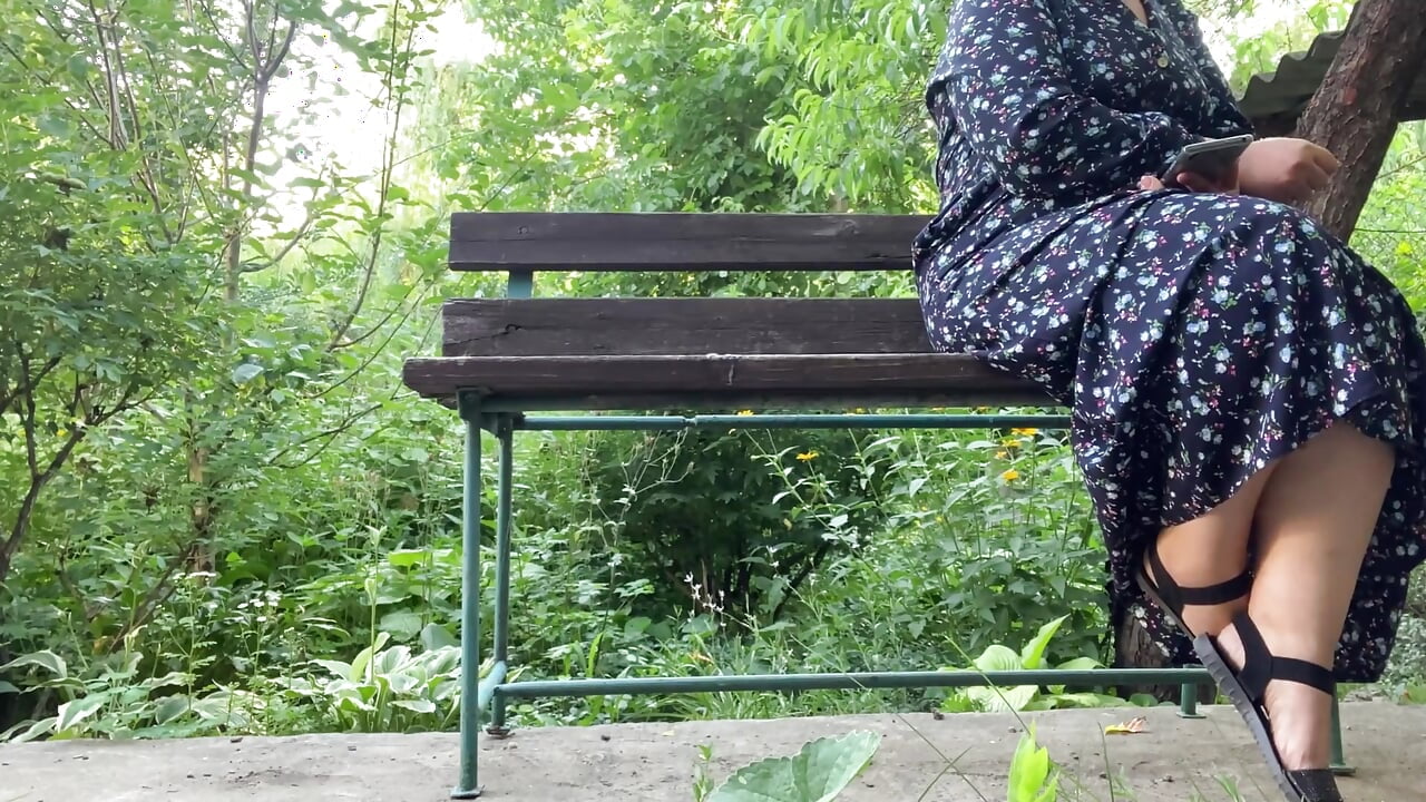 Cheerful milf jerks off strangers and takes photos on the street