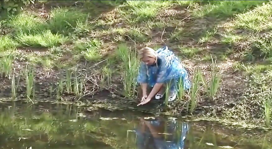 Deniska Plays Perverted Games With Masked Men Outside