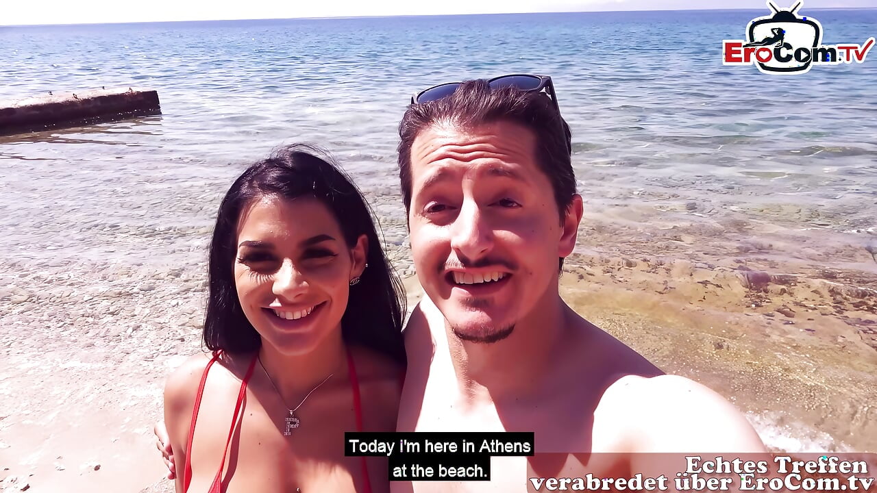 German tourist tows 2 latinas on the beach on vacation