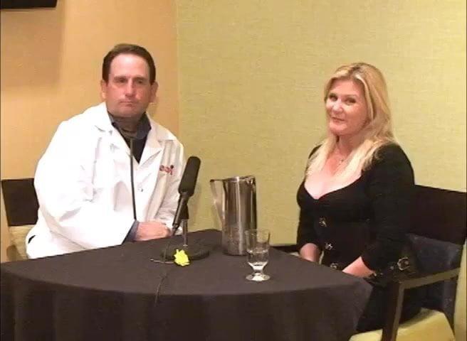 Ginger Lynn gets interviewed