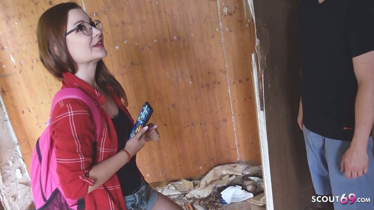 Halloween Story Roleplay – German Skinny Nerd Girl seduce to Fuck while hiking