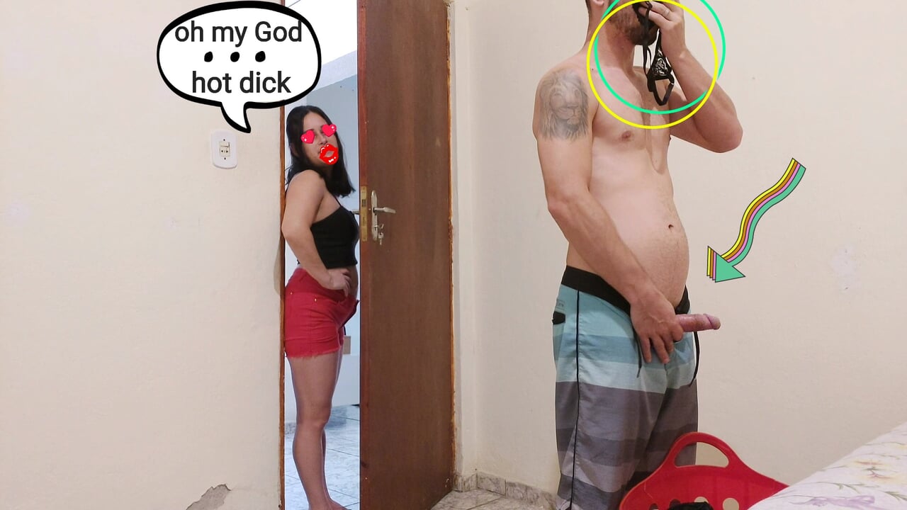 MILF Sexy Stepmom Horny After Catching Her Stepson Smelling Her Panties