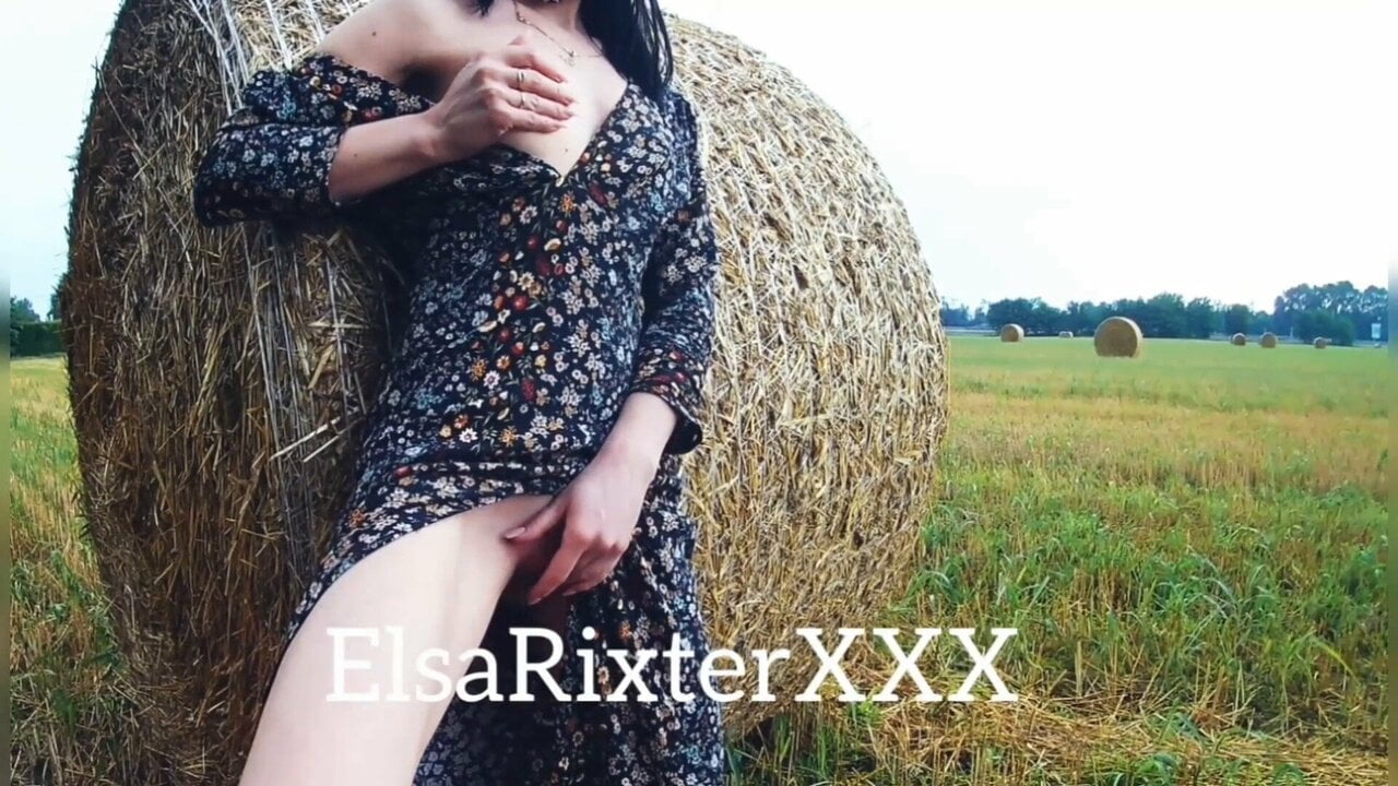 My long public flashing, masturbation in a field – ElsaRixterXXX