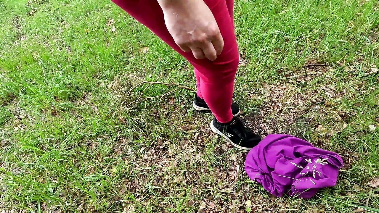 Naked tit slapping near by the river