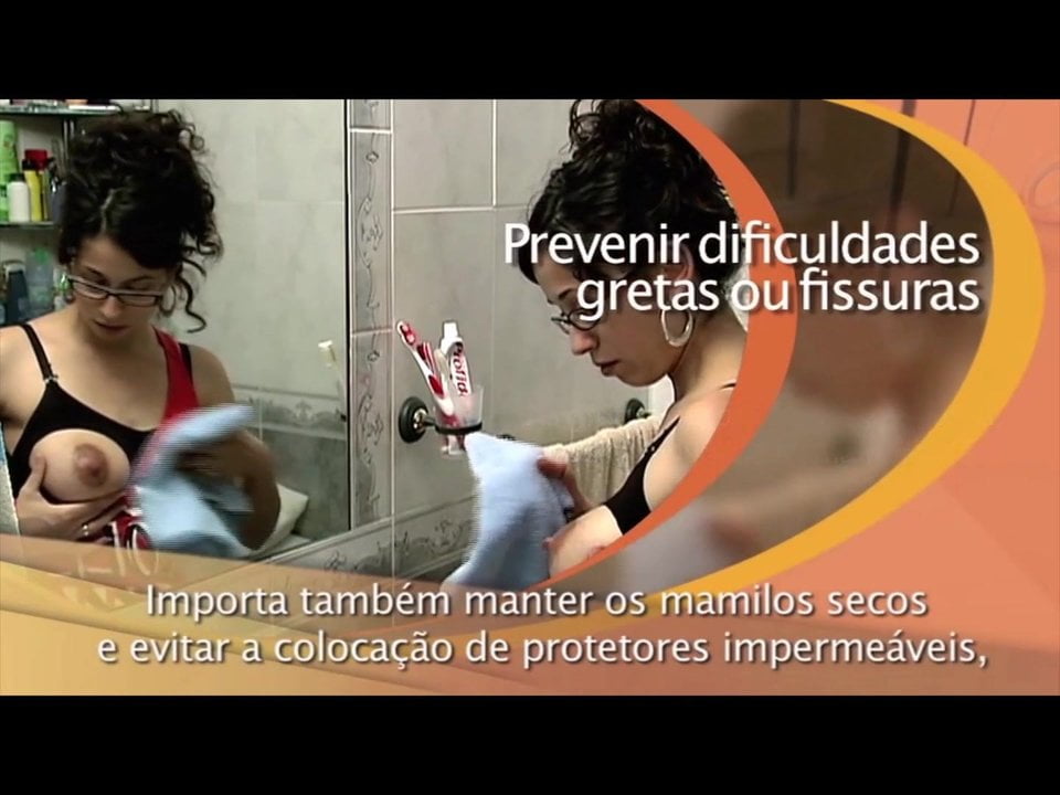 Portuguese woman milking her big tit