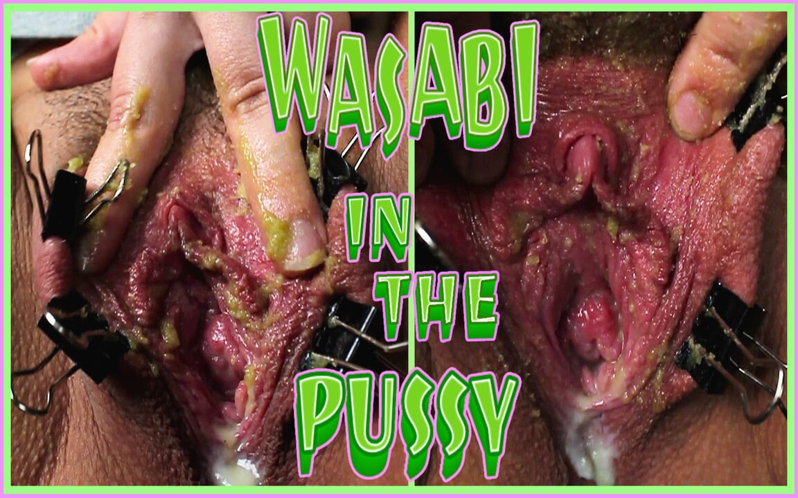 Pussy masturbation with wasabi paste and metal clips – Naughty Masochist