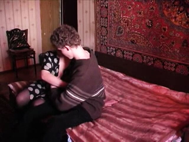 Russian Mom & Step Son Russian Old Woman And Young Boy 3