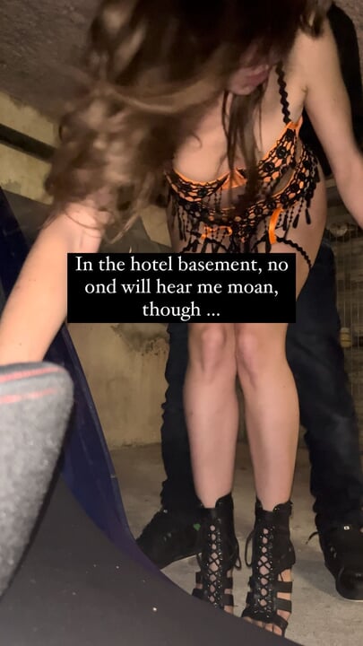 Seduction and quick fuck in the hotel basement but … we are not alone!