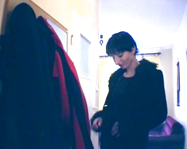 Skinny German slut stuffs herself with big dildo