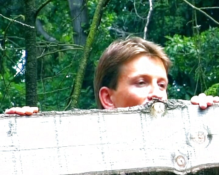 Slutty German Stepmom takes care of three young studs outdoors