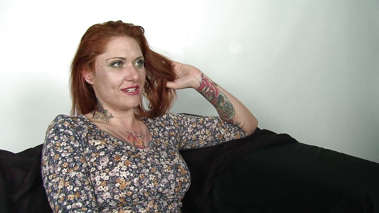 Tattooed redhead gets fisted