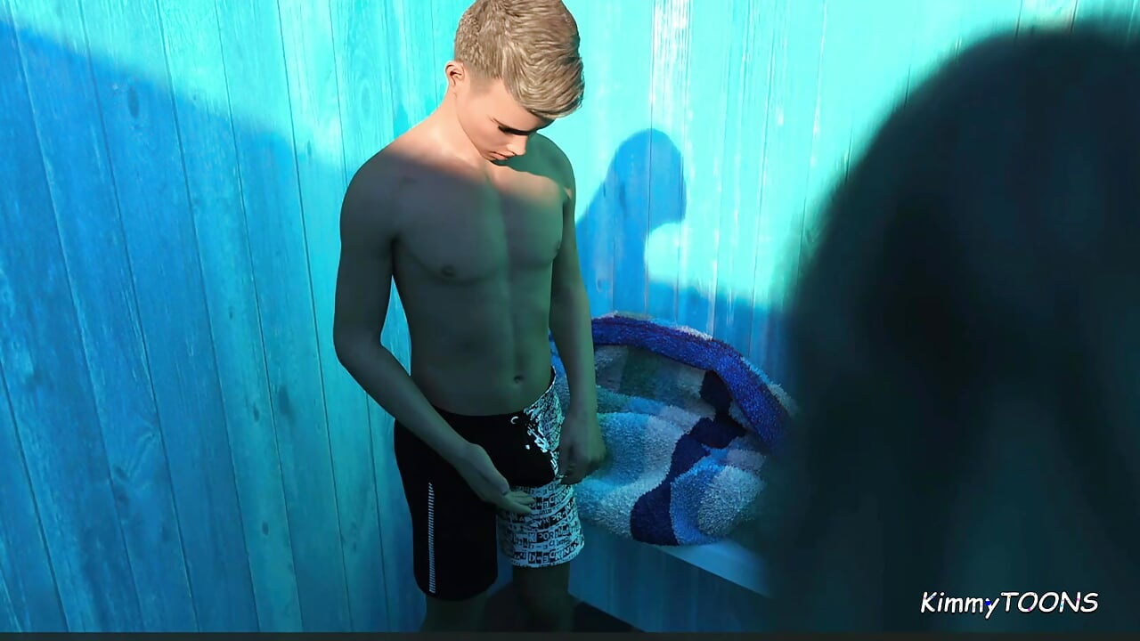 A Wife and stepmom – MILF helps her 18yo stepson to masterbate