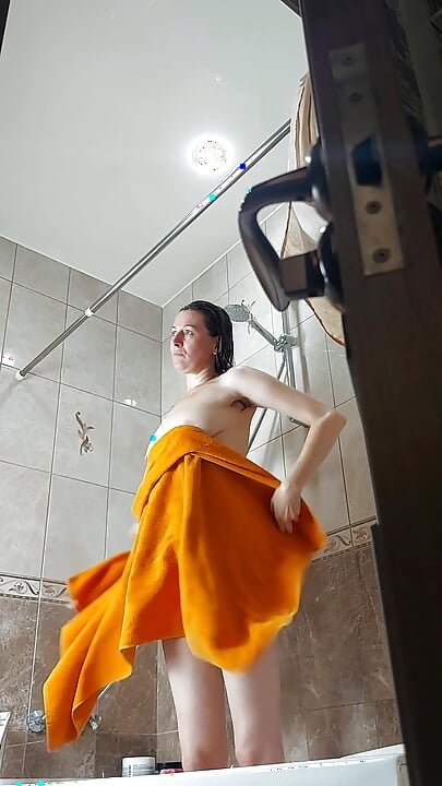 Forgot to close the shower door, milf hairy